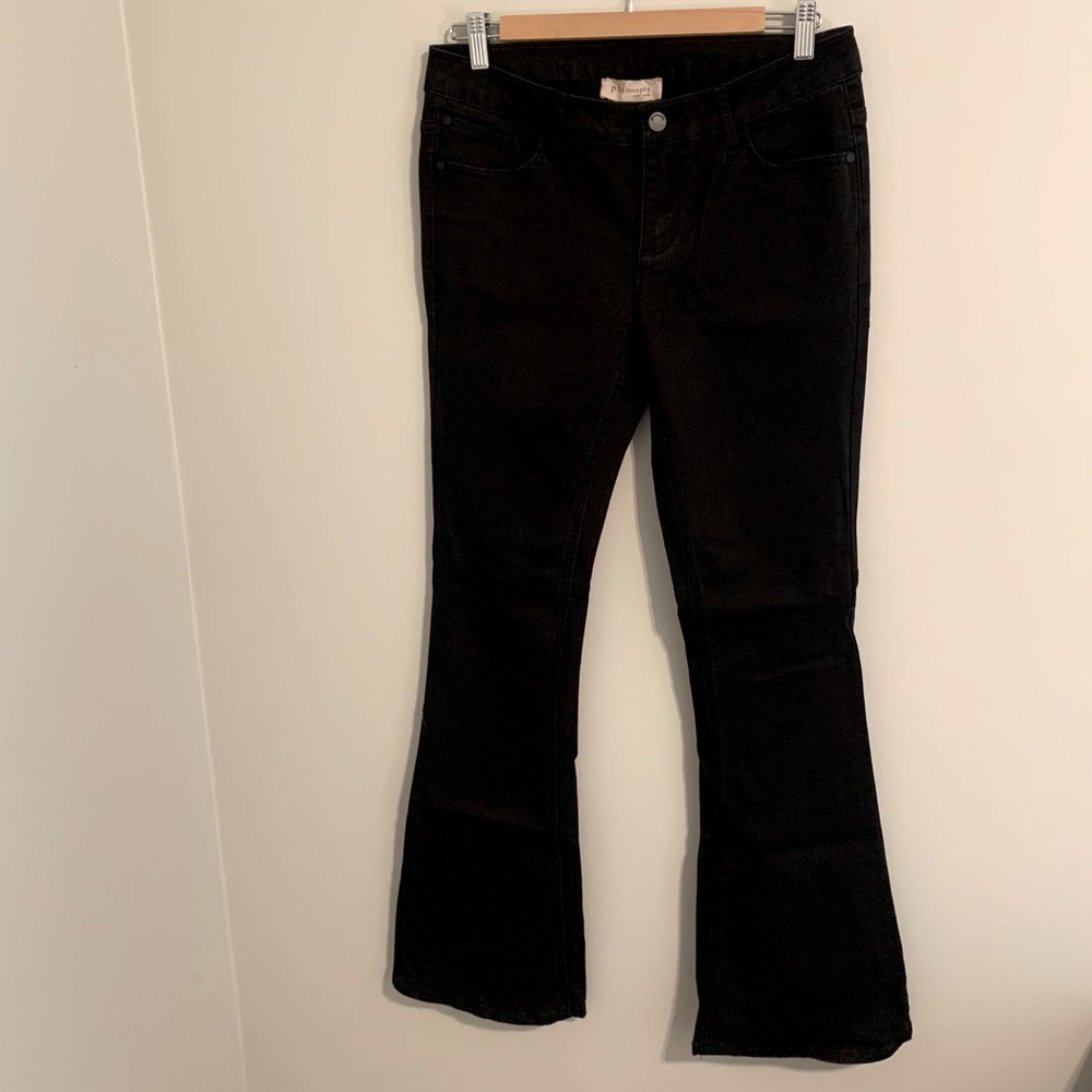 Philosophy Flare Jeans | Black Denim |